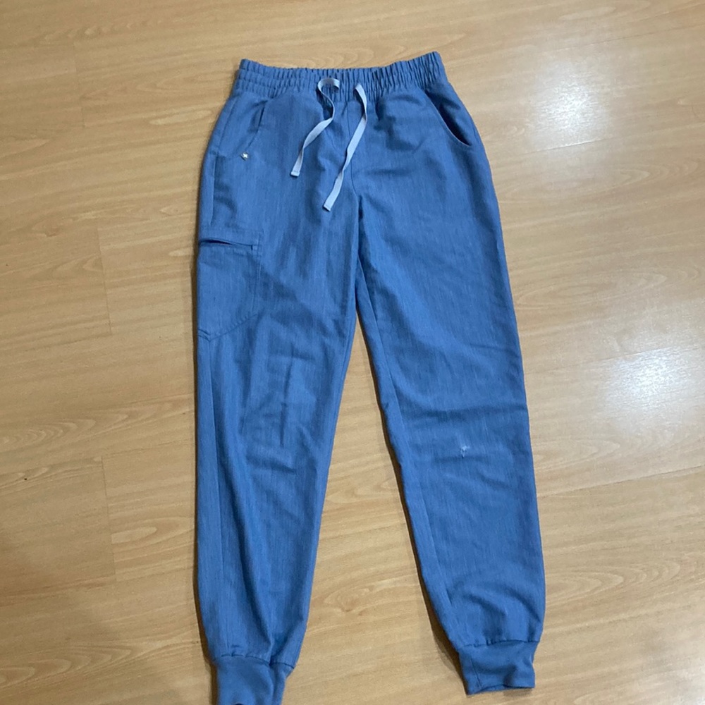 Figs Small/Tall High Blue Waisted Jogger